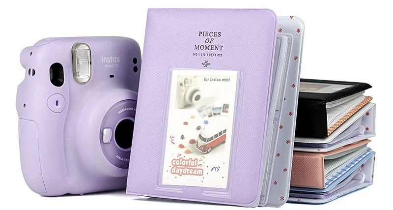 Набір Аксесуарів для Фотокамери Миттєвого Друку Fujifilm Instax Mini 12 / Instax Mini 11 / Instax Mini 9: чохол, фотоальбом 64 фото Lilac Purple