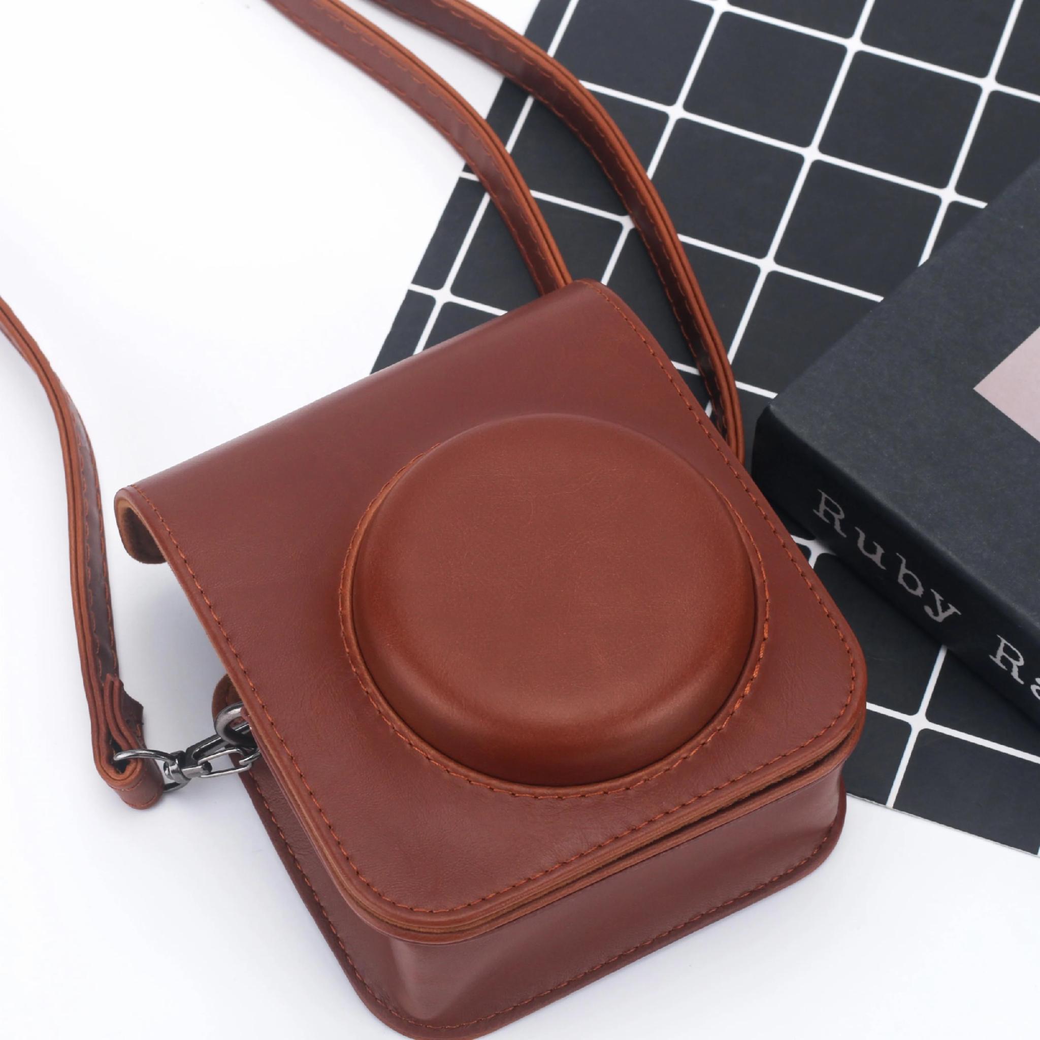 Чохол для фотоапарата FujiFilm INSTAX Mini 12 / 11 / 9 Коричневий (Brown)