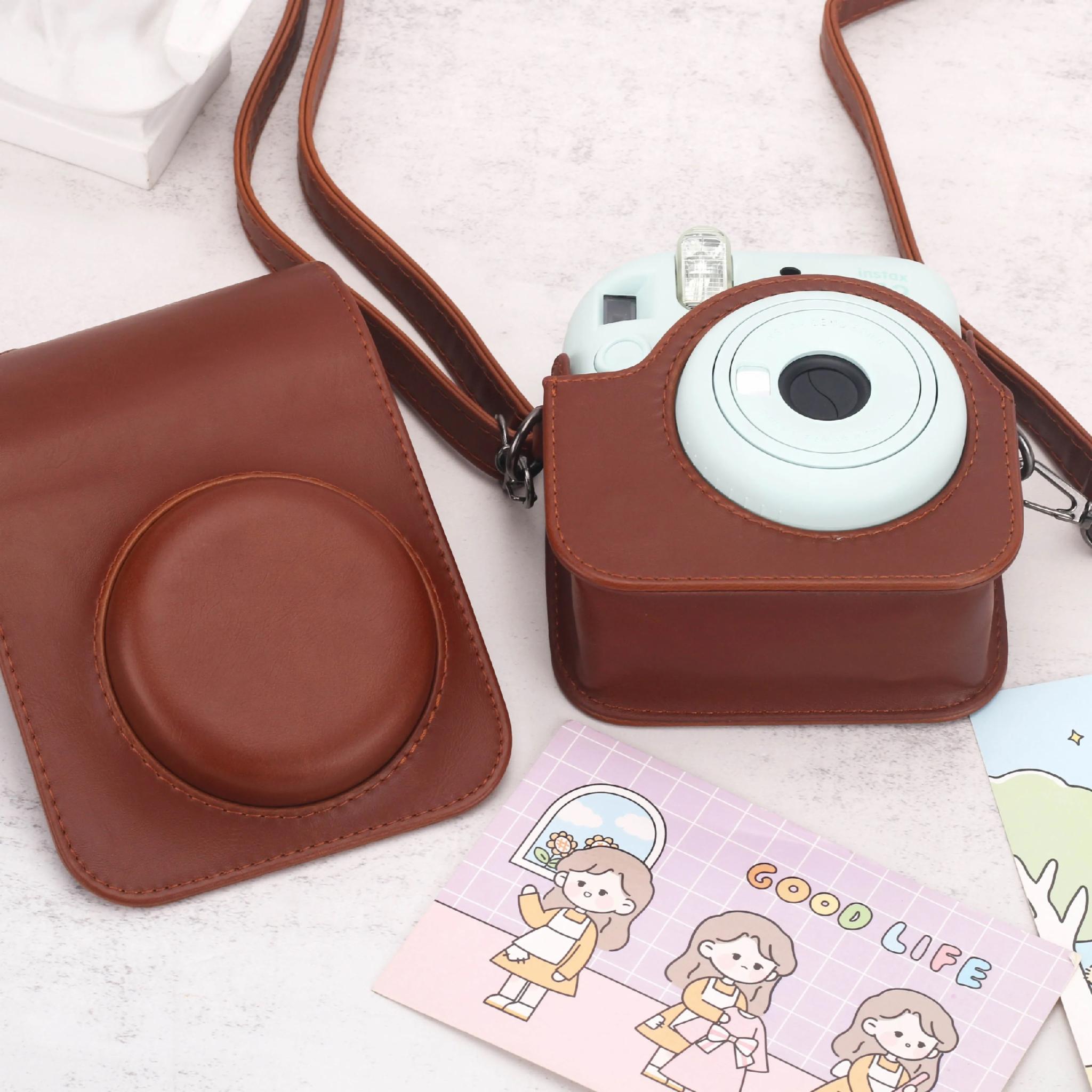 Чохол для фотоапарата FujiFilm INSTAX Mini 12 / 11 / 9 Коричневий (Brown)